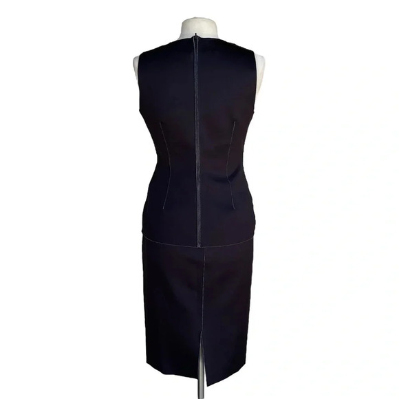 ELIE TAHARI Women’s Size M Black CAMMIE Reversible Printed V-neck 2-piece Outfit - Picture 2 of 3